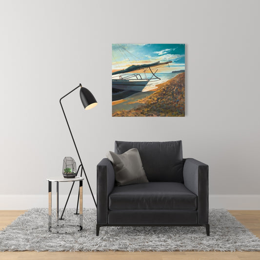 Peaceful Seaside Coastal Exotic Blue Canvas | Home Decor Art
