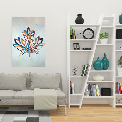 Blue Sports & Games Snow Canvas | Canadian Hockey Home Decor