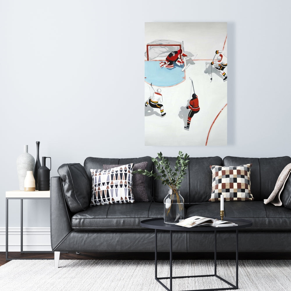 Toile « Match de hockey mouvementé » - Décoration pour homme | Loisirs