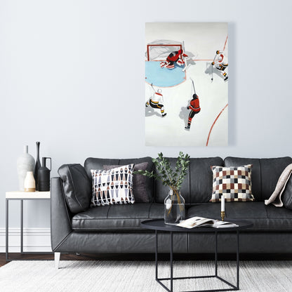 Toile « Match de hockey mouvementé » - Décoration pour homme | Loisirs