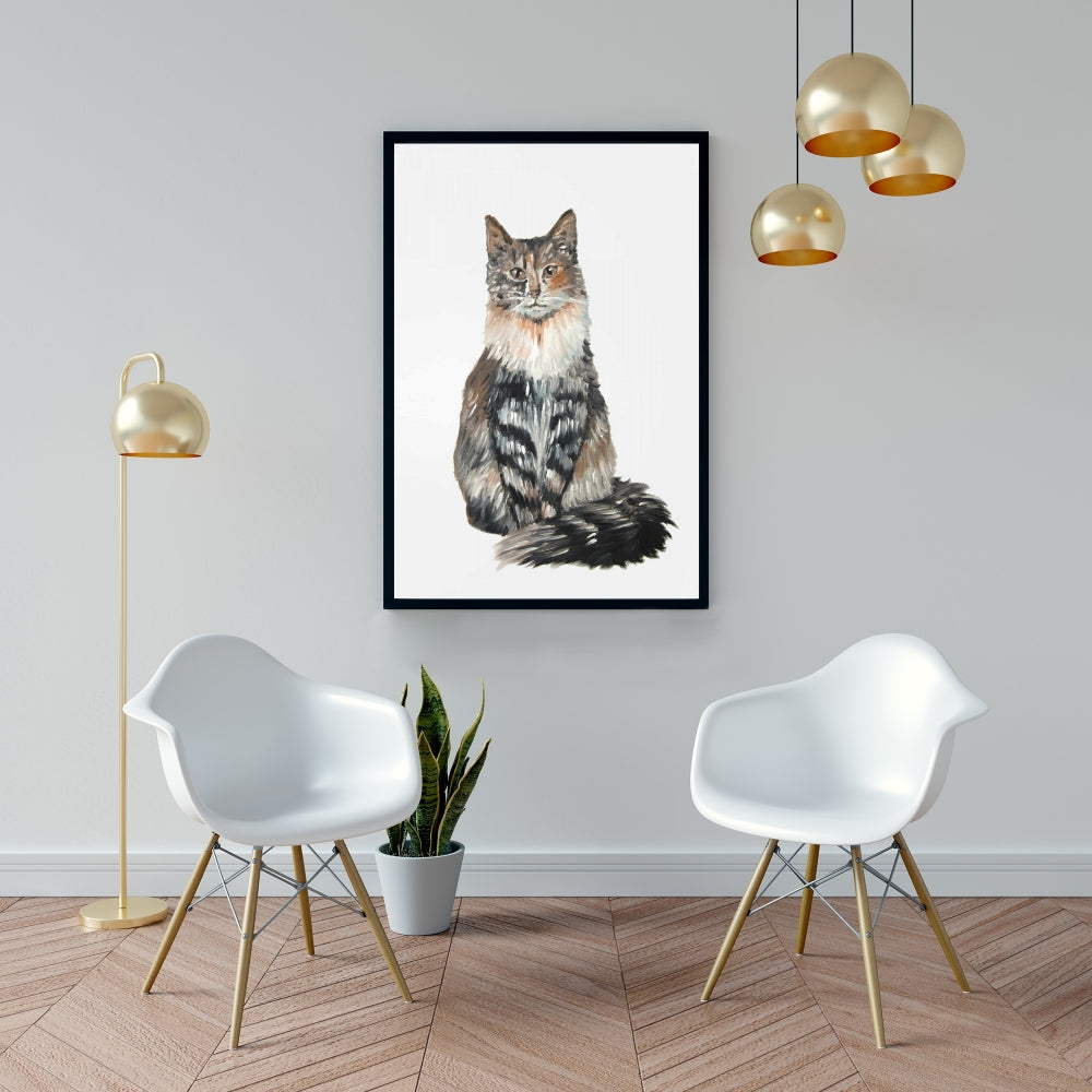 Norwegian Forest Cat Framed Canvas - Home Decor for Pet Lovers