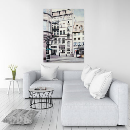 Toile « Scène de rue en Allemagne » | Décoration de chambre hyperréaliste