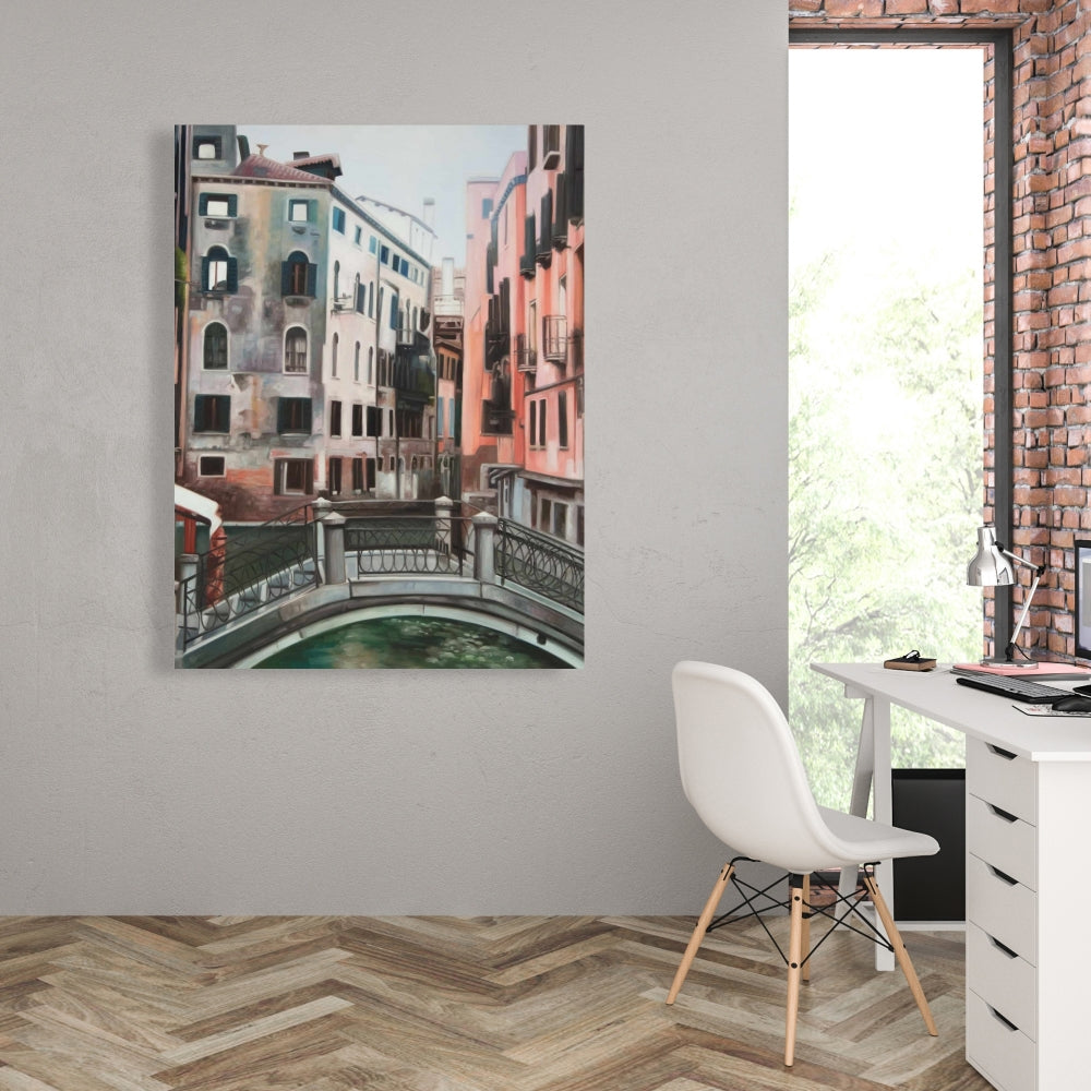 Bohemian Venice Beige Canvas | Architecture Art Home Decor