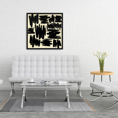 Toile à rayures déconstruites | Décoration d'intérieur abstraite