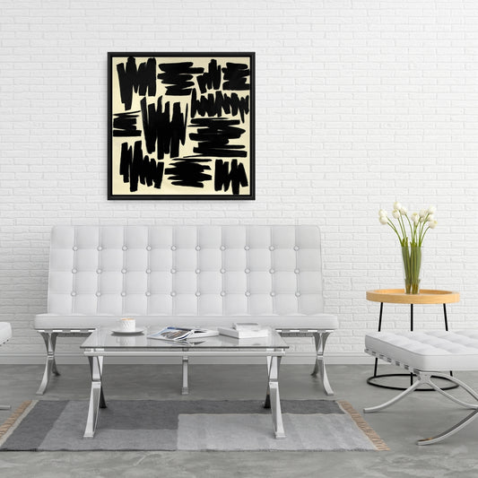 Toile à rayures déconstruites | Décoration d'intérieur abstraite