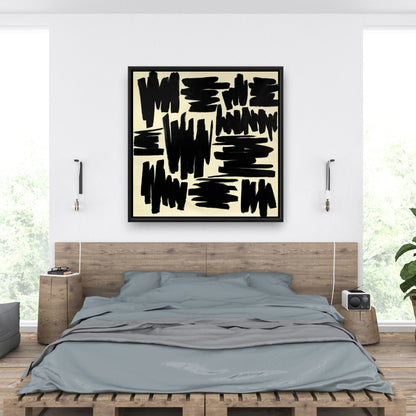 Toile à rayures déconstruites | Décoration d'intérieur abstraite