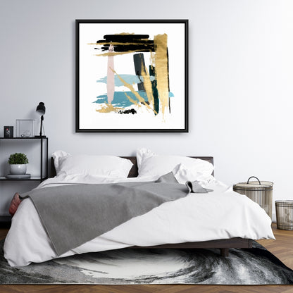 Pastel Stroke Blue Modern Canvas | Bedroom Wall Art Decor