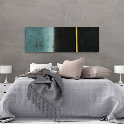 Twilight Minimalist Bathroom Black Canvas | Home Decor Art