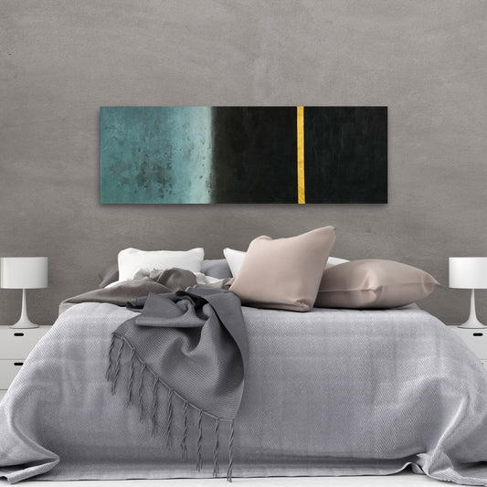 Twilight Minimalist Bathroom Black Canvas | Home Decor Art