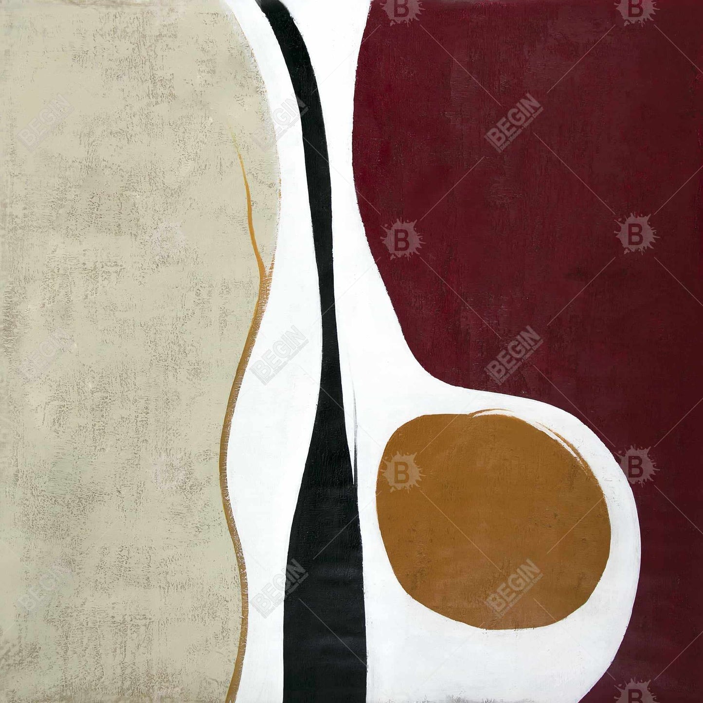 Retro Abstract Shapes Framed Canvas - Multiform Home Decor