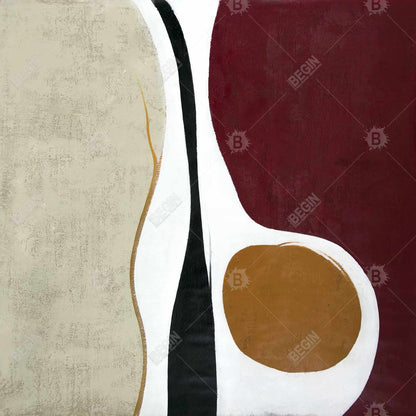 Retro Abstract Shapes Framed Canvas - Multiform Home Decor