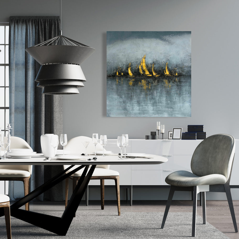 Set Sail Abstract Canvas | Bedroom Home Decor Wall Art