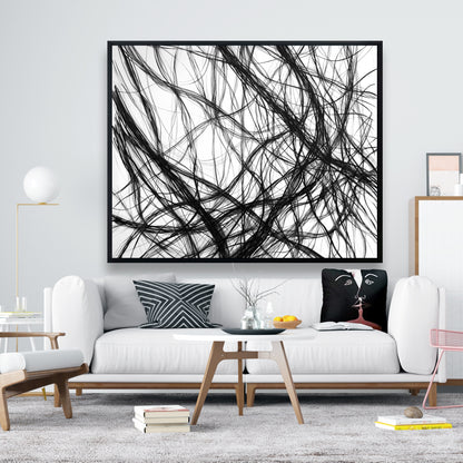 Minimalist Man Cave Decor | White Framed Canvas Connection