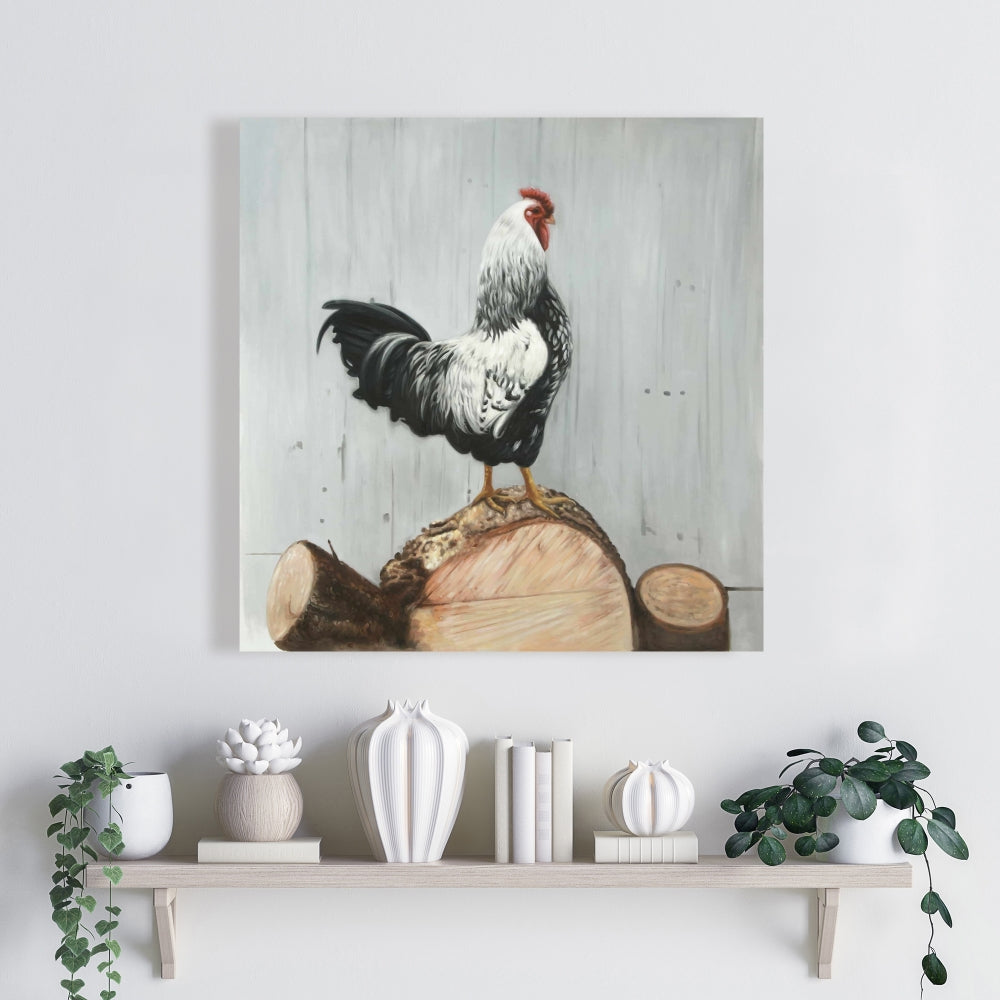 Toile Coq Wyandotte | Décoration d'intérieur avec animaux de la ferme