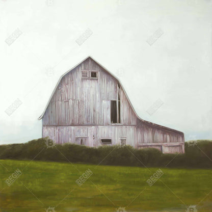 Rustic Barn Framed Canvas | Architecture Living Room Decor