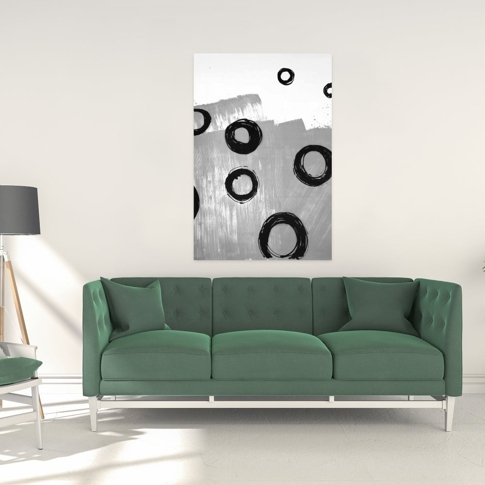 Deconstructed Monochrome Canvas - Shapes Bedroom Decor