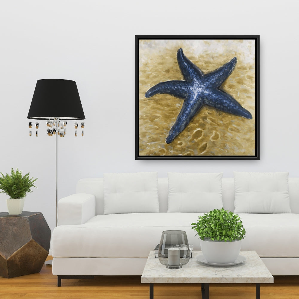 Magnifique toile de salle de bain motif étoile de mer | Décoration d'intérieur côtière