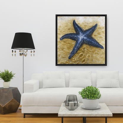 Magnifique toile de salle de bain motif étoile de mer | Décoration d'intérieur côtière