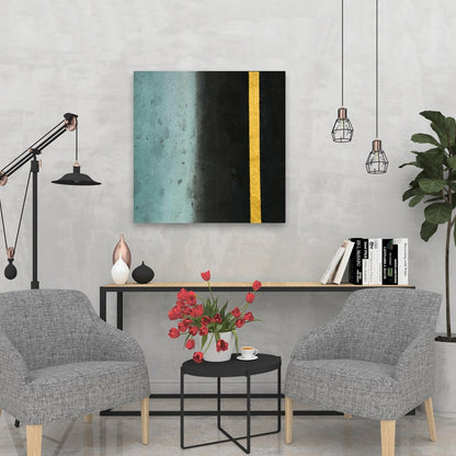 Twilight Minimalist Bathroom Black Canvas | Home Decor Art