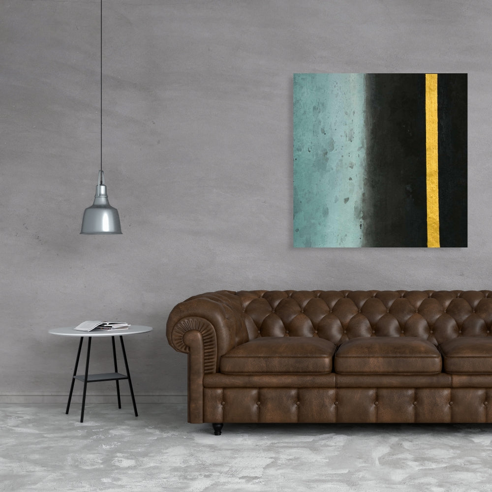 Twilight Minimalist Bathroom Black Canvas | Home Decor Art