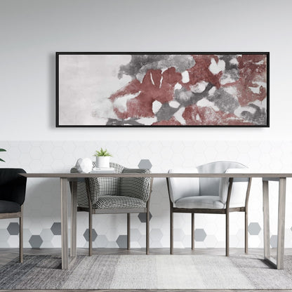 Toile encadrée grise américaine abstraite « Érosion » | Décoration d'intérieur