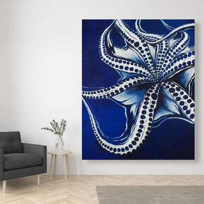 Toile Pieuvre dansante – Décoration d'animaux aquatiques pour chambre