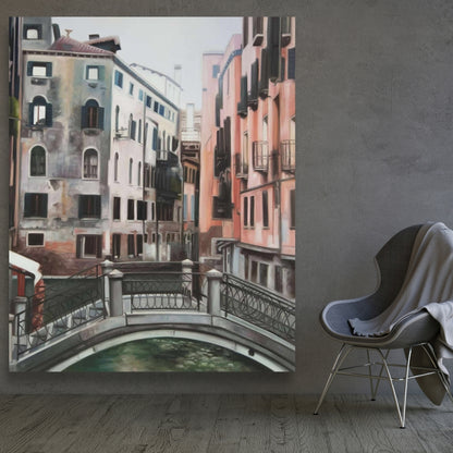 Bohemian Venice Beige Canvas | Architecture Art Home Decor