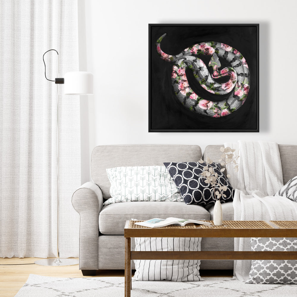 Toile encadrée « Feuilles modernes » | Décor de fleurs vénéneuses