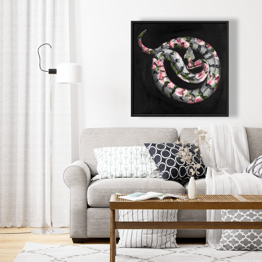 Modern Leaves Framed Canvas | Poisonous Flowers Decor