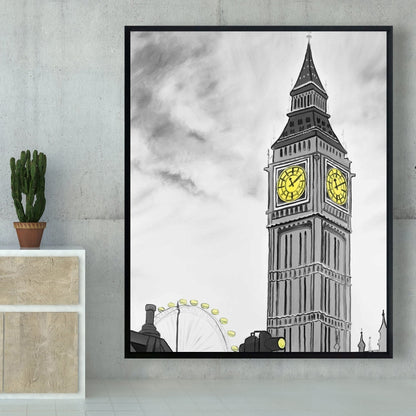 Toile représentant Big Ben à Londres - Décoration murale pour chambre à coucher