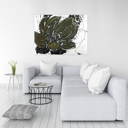 Abstract Flower Canvas | White Floral & Botanical Home Decor