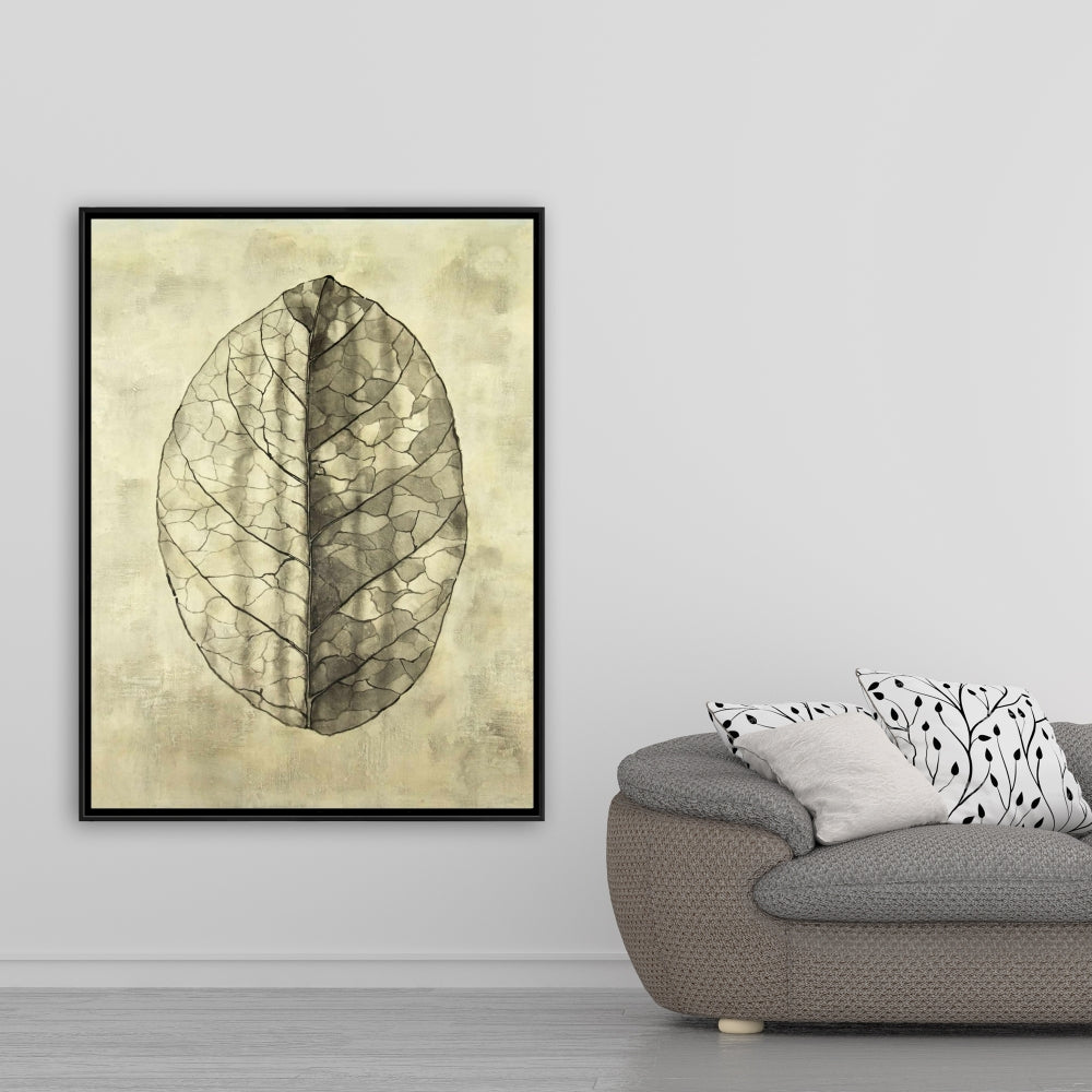 Toile encadrée botanique florale translucide pour salon