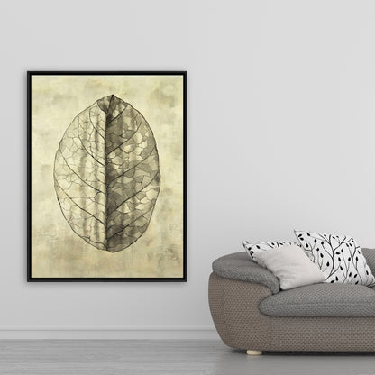 Toile encadrée botanique florale translucide pour salon