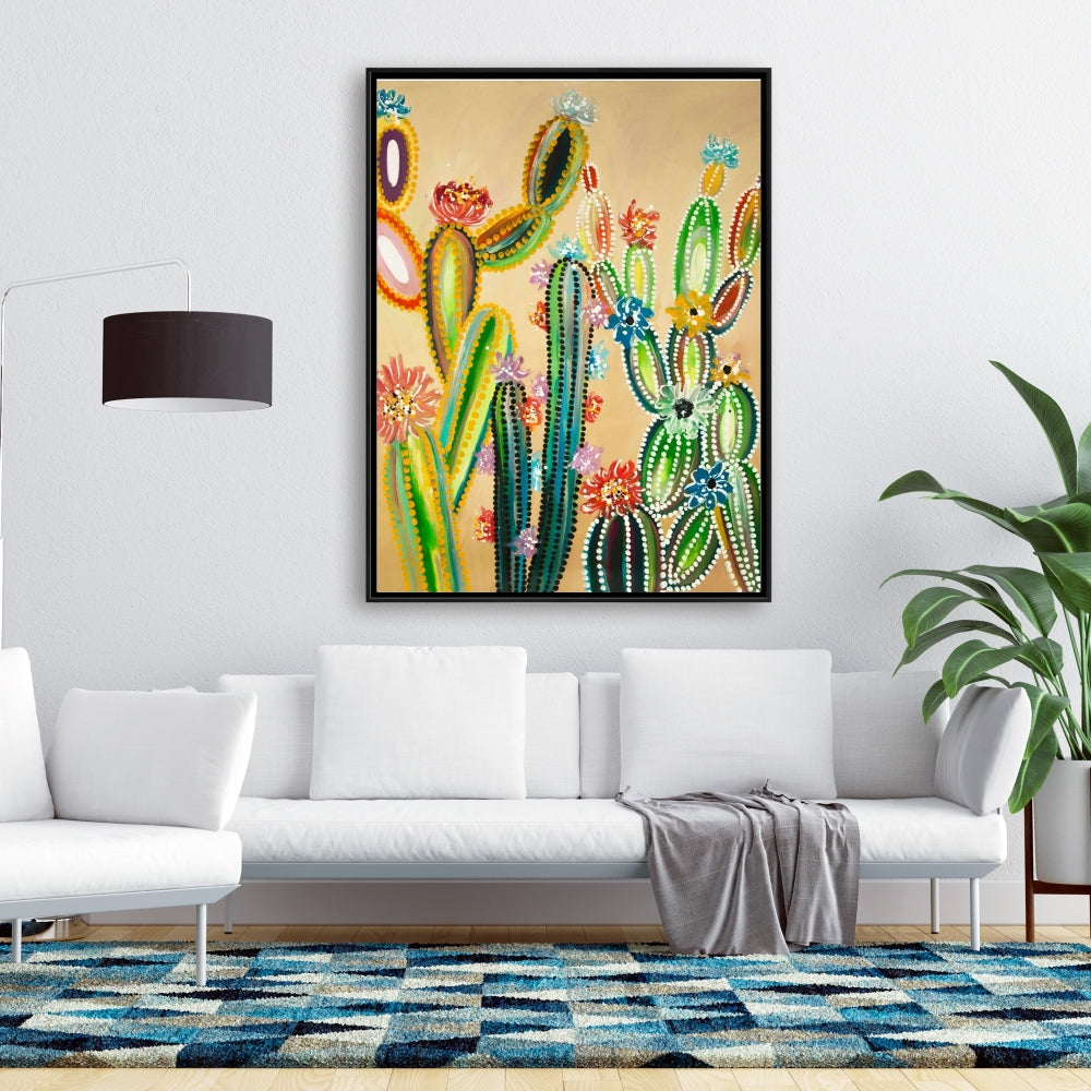 Gemmes du désert | Toile encadrée botanique contemporaine