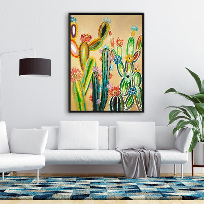 Gemmes du désert | Toile encadrée botanique contemporaine