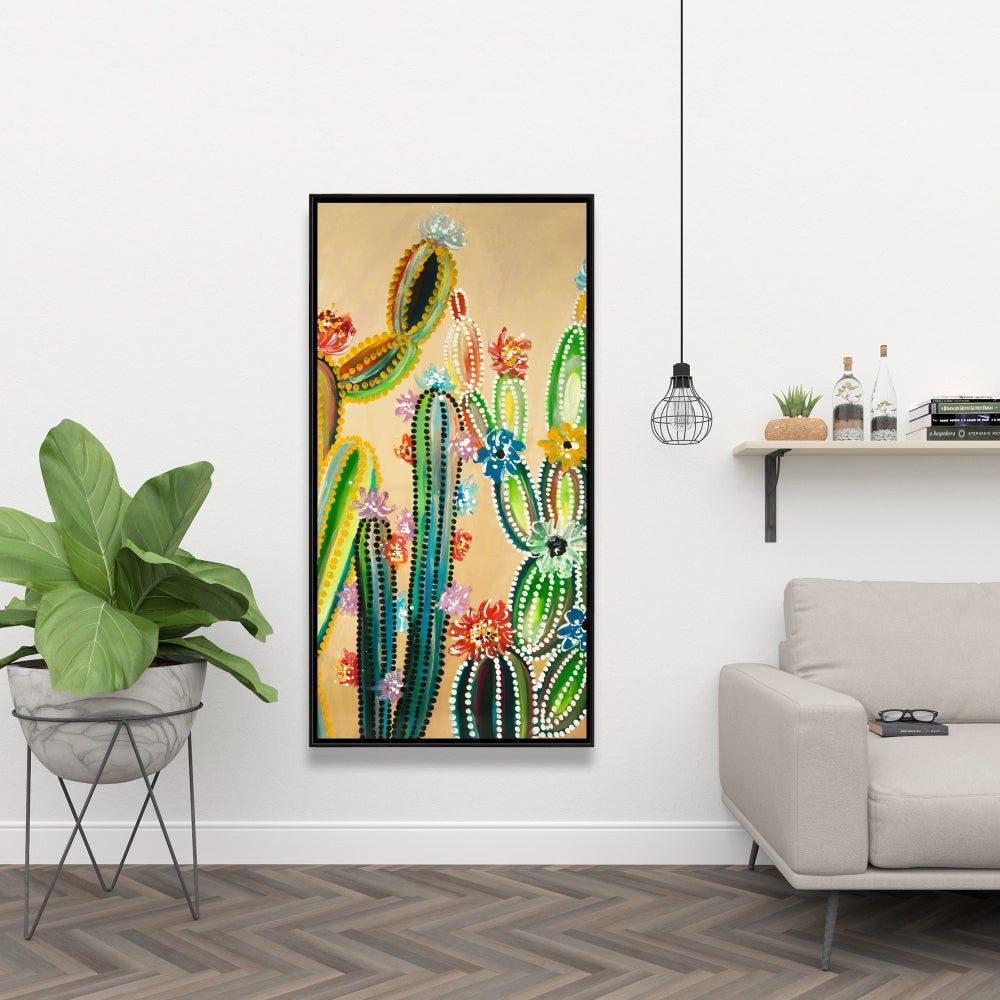 Gemmes du désert | Toile encadrée botanique contemporaine