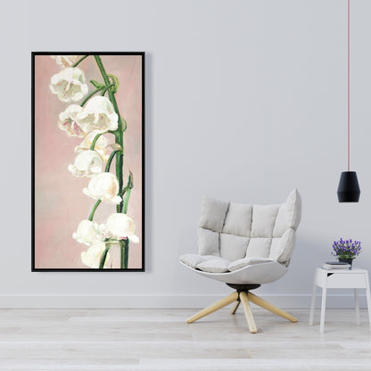 Toile encadrée Fleurs de muguet - Décoration botanique pour la maison