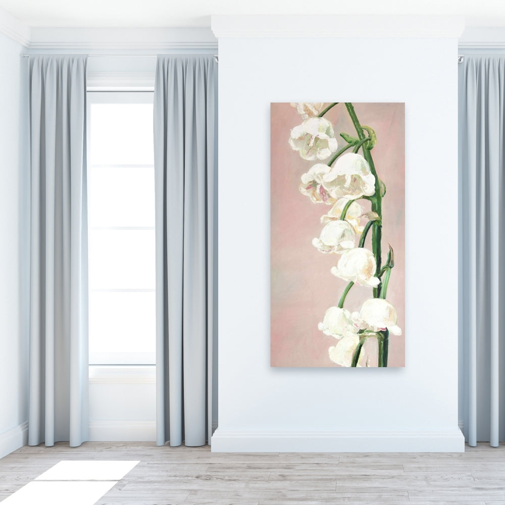 Toile Muguet blanc - Décoration de chambre contemporaine