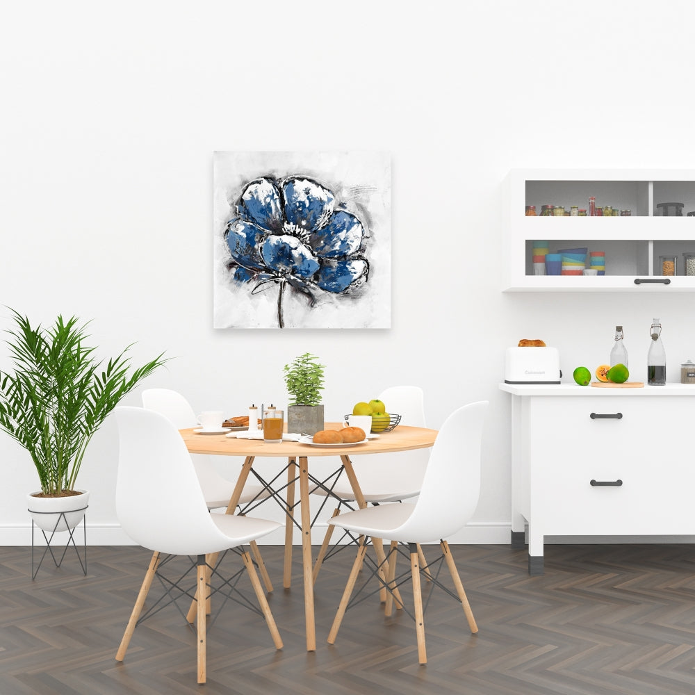 Floral & Botanical Blue Canvas - Small Flower Home Decor