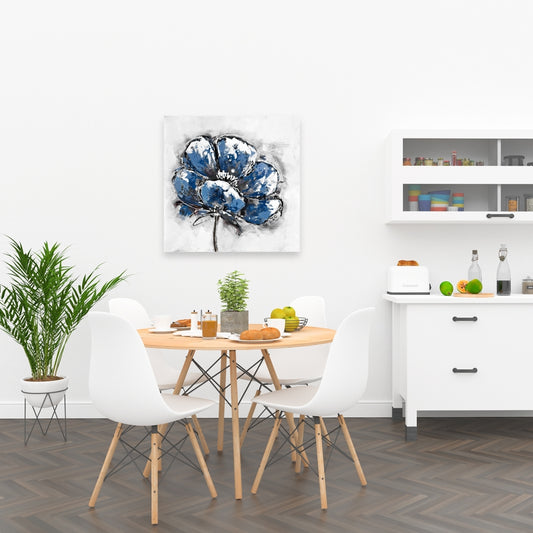 Toile bleue florale et botanique - Décoration d'intérieur à petites fleurs