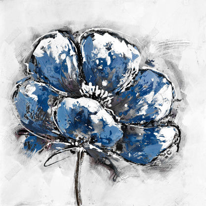 Floral & Botanical Blue Canvas - Small Flower Home Decor