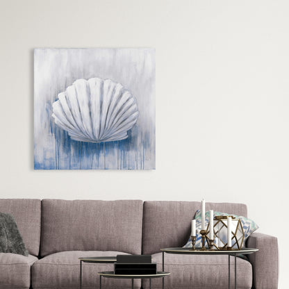 Blue Feston Shell Marine Canvas - Sea Classic Home Decor