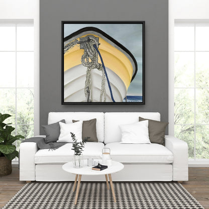 Toile côtière jaune | Décoration murale marine