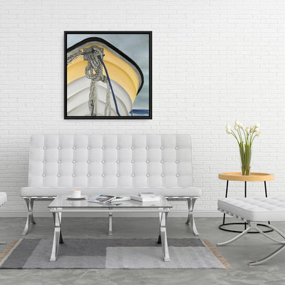 Toile côtière jaune | Décoration murale marine