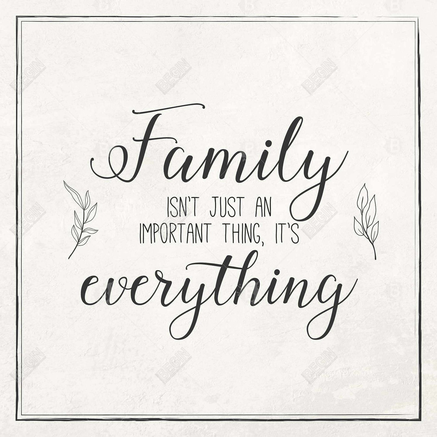 Family Shapes Beige Kitchen Canvas | Home Decor Wall Art