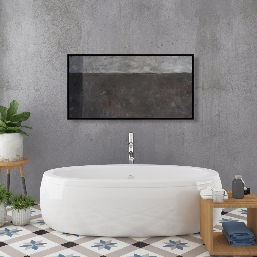 Gray Abstract Shapes Canvas | Shades of Gray Home Decor