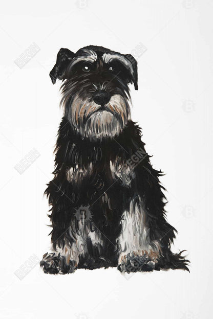 Miniature Schnauzer Framed Canvas | Bedroom Decor for Pet Lovers
