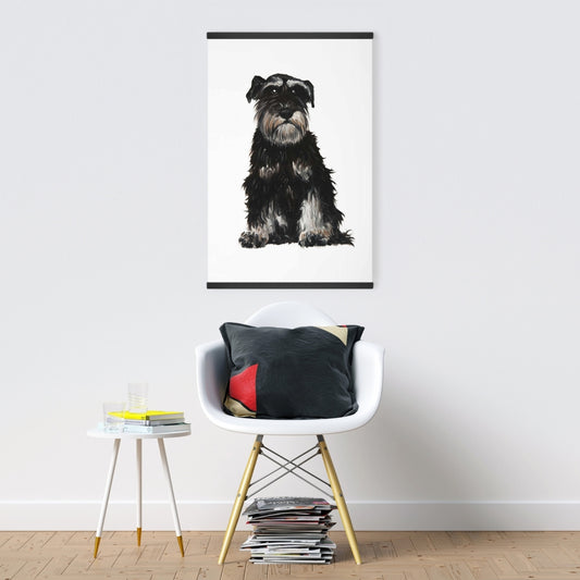 Miniature Schnauzer Canvas | Magnetic Pet Art for Home Decor