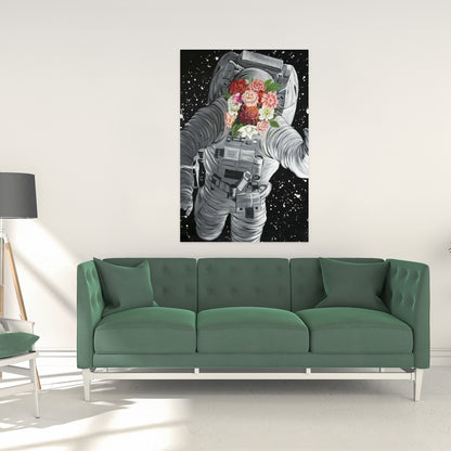 Dreaming of Space Canvas | Earth & Galaxy Bedroom Decor