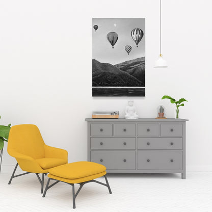 Air Balloon Landscape Mountains Canvas | Livingroom Decor